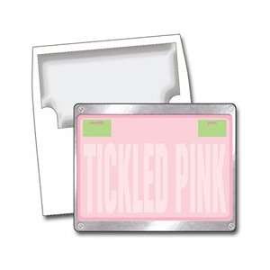  NRN TICKLED PINK Invitation   6 x 8   10 Flatcards & 10 