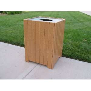  32 Gallon Standard Square Receptacle with Slats 
