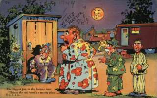 Hillbilly Mobile Homes Outhouse Comic Postcard  