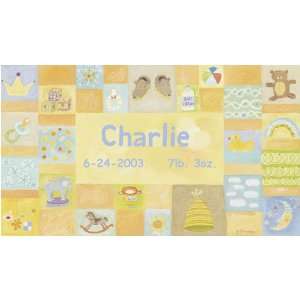   Oopsy Daisy Personalized Baby BOY 24x14 Canvas Art Image Wrap: Toys