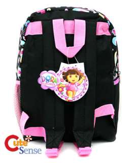 Dora w/Boots School Medium 14 Backpack BagBlack Pink  