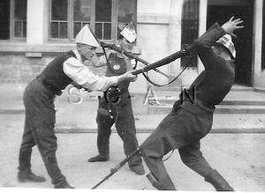 WWII German RP  Army  Helmet  Rifle  Bayonet  Dog Tag  Playing War 