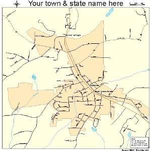  Street & Road Map of Troutman, North Carolina NC   Printed 