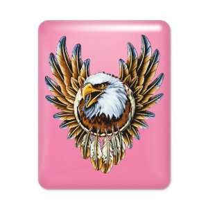  iPad Case Hot Pink Bald Eagle with Feathers Dreamcatcher 