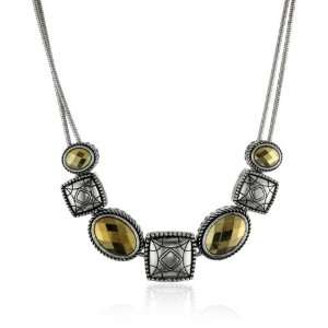  Napier Two Tone Frontal Slider Necklace Jewelry