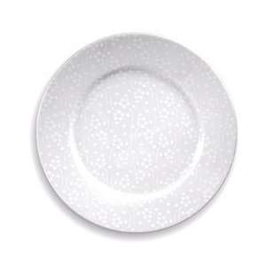  notNeutral Flora White on White Dinner Plate Set: Kitchen 