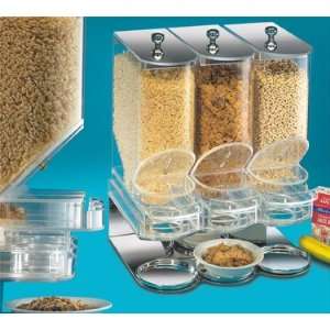 Cal Mil Elite Clear Portion Control Cereal Unit w/ Metal Base and Lids 