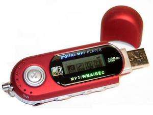 Red 4GB 4 GB LCD USB WMA MP3 Music Player FM Radio Voice Recorder 
