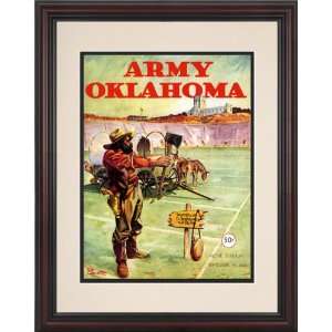 1946 Army vs Oklahoma 8.5 x 11 Framed Historic Football 