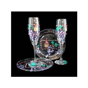  Wine Festival Design   Hand Painted   Matching Set of 
