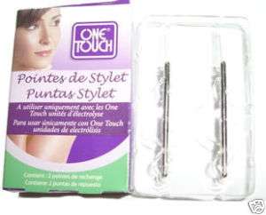 ONE TOUCH CLEAN & EASY REPLACEMENT STYLETS ELECTROLYSIS HAIR REMOVAL 