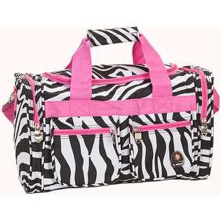  Rockland Bel Air Pink Zebra 19 inch Carry On Tote 