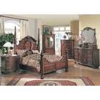 Wildon Home Madina Poster Bedroom Set in Red Cherry   Size Queen