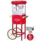   Popcorn Company Red 6 Ounce Foundation Popcorn Machine and Cart
