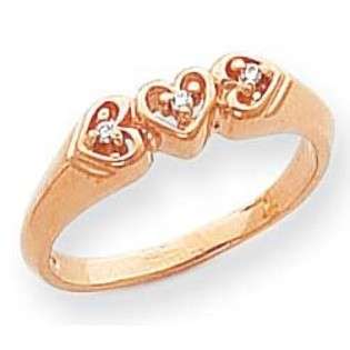  Heart Shaped Gold and Diamond Rings Rose Gold Promise Rings 