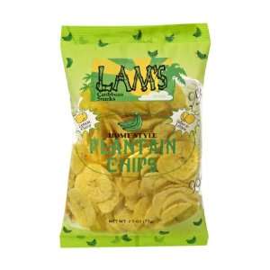Lams Lemon Plantain Chips (Case of 24 2.5 Oz Bags)  
