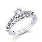   Bridal Engagement Diamond Rings Wedding Band 14k White Gold (2/3 CTW