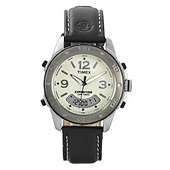 Timex Leather Strap Digital/Analogue Watch