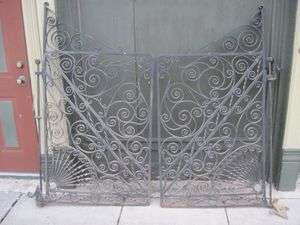 Vintage High Quality Hand Wrought Iron Gates  