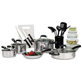 25 pc Stainless Steel Mega Set  Basic Essentials For the Home Cookware 