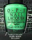   Nail Polish Lacquer ZOM BODY TO LOVE Glows Glow In The Dark Green