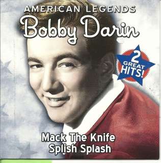 AMERICAN LEGENDS BOBBY DARIN GREATEST HITS MUSIC CD  