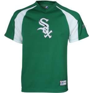   White Sox Majestic Green V Neck Crusader Jersey