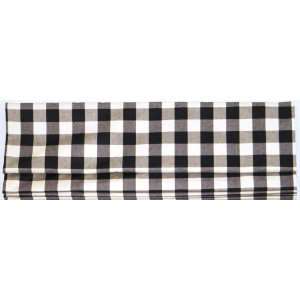  Black and White Check Roman Shade with Black out lining Home