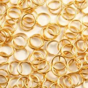 9mm Gold Plated Split Rings Arts, Crafts & Sewing