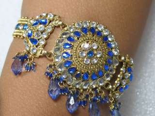 Bollywood Belly Dance Costume Jewellery Armlet R. Blue  