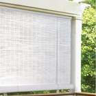   Oval Vinyl PVC Roll Up Blinds in White   Size 36W x 72L