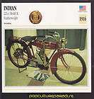 1916 INDIAN 221cc Model K Featherweight MOTORCYCLE CARD