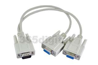 PC to 2 MONITORS Y SPLITTER CABLE FOR VGA VIDEO,016  
