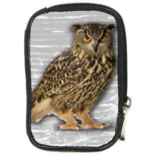   Compact Digital Camera Leather Case of Eurasian Eagle Owl 