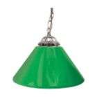 Trademark Plain Green 14 Inch Single Shade Bar Lamp   Silver hardware