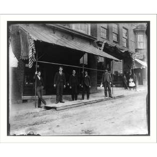 Library Images Historic Print (M): [Nelson St.   men standing in front 
