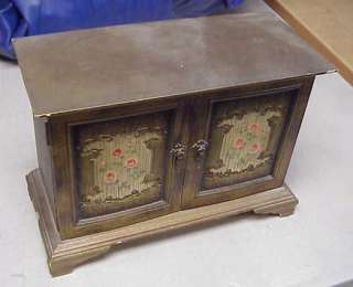 Vintage Fancy Wooden Drawer Chest Music Box Jewelry Box  