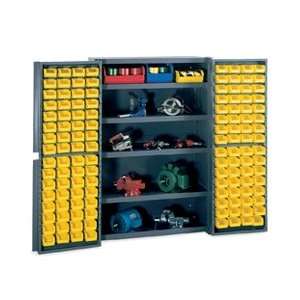 Jumbo 48 Wide Deep Door Security Cabinet with 176 Multi Colored Bins 