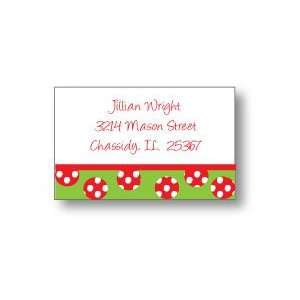 Polka Dot Pear Design   Rectangle Stickers (315rts 