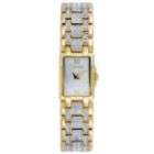 Elgin Ladies Crystal Accent Watch w/GT Square Case, White Dial and GT 