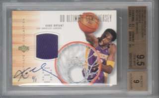 01 02 ULTIMATE COLL BUYBACK AUTO KOBE BRYANT AUTO ONLY #1/1 BGS 9.5 W 