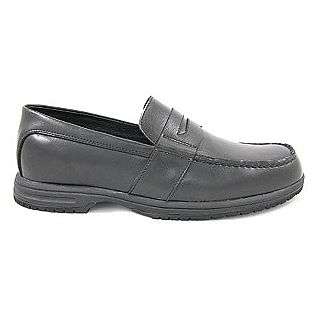 Mens Slip Resistant Penny Loafer Casual Shoes #9530 Black  Genuine 