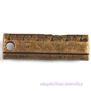 80x Antique Bronze Carpenter Tool Ruler Pendant Lots Charms 24x7mm 