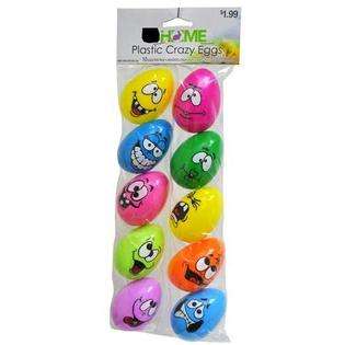 DDI Small Plastic Crazy Face Easter Eggs 10ct(Pack of 60) 