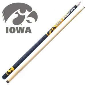  Iowa Hawkeyes College Logo Two piece Cue Stick: Sports 