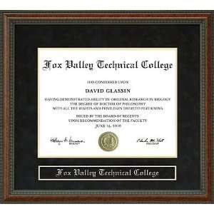  Fox Valley Technical College (FVTC) Diploma Frame Sports 