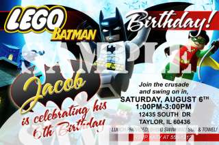 LEGO BATMAN BIRTHDAY INVITATIONS INVITES PARTY FAVORS  