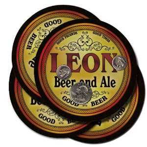  LEON Family Name Brand Beer & Ale Coasters Everything 