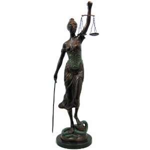  Huge Lady Justice Bronzed Metal Statue Justicia Law