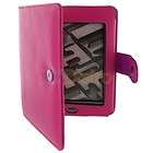 Hot Pink Leather Folio Case Cover Pouch for  Kindle Touch Reader